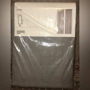 NEW Ikea DYTAG Curtains 2 Panels (1 pair) 100% Linen 57" x 98" Grey Dytåg